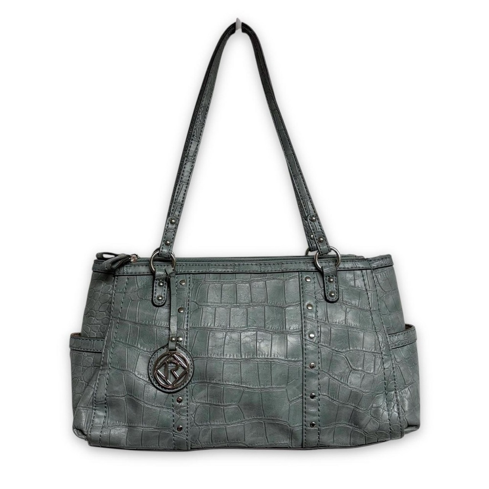 Relic Blue Grey Croc Shoulder Bag